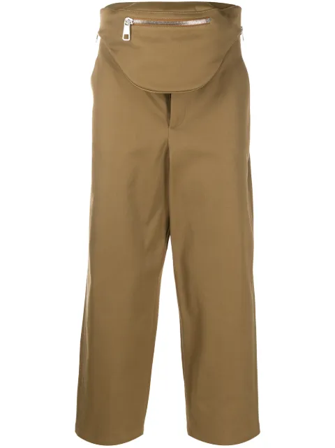 Neil Barrett cropped belt bag trousers