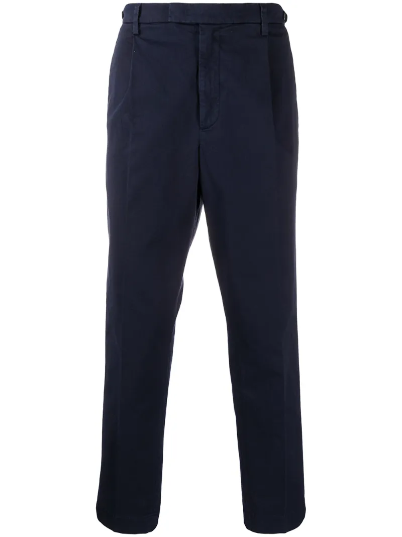 Barena Venezia Tapered Straight Leg Trousers In Blue
