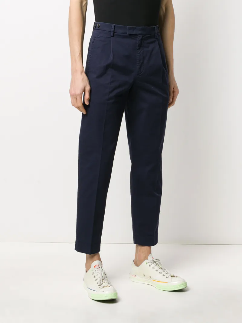 Barena Venezia Tapered Straight Leg Trousers In Blue
