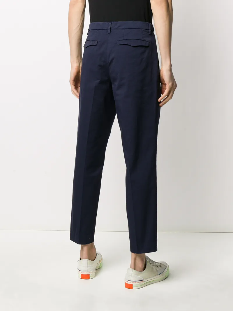 Barena Venezia Tapered Straight Leg Trousers In Blue