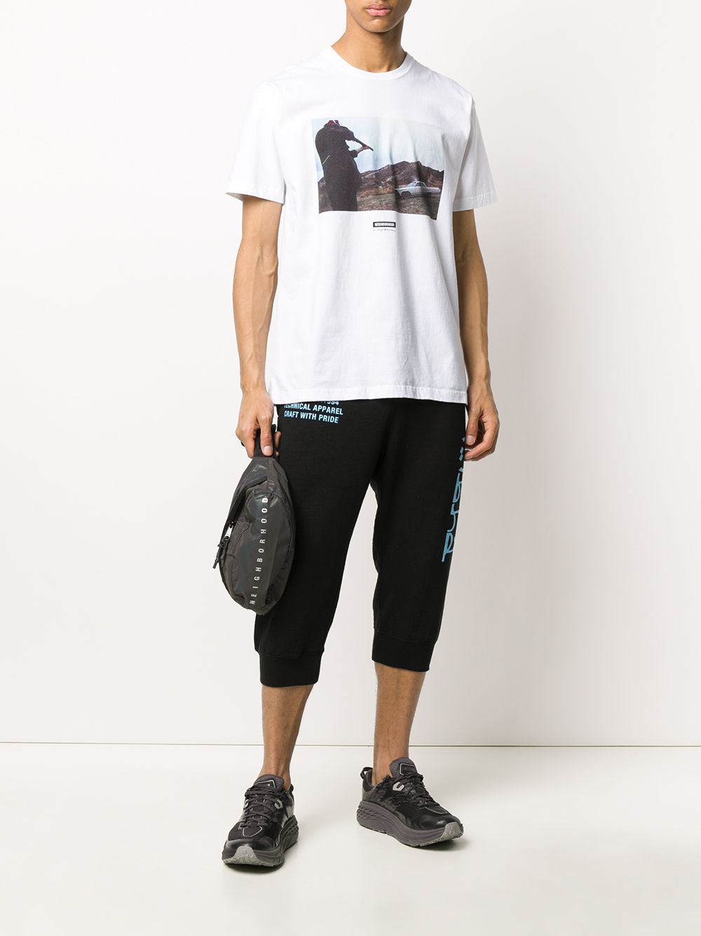 фото Neighborhood logo script track trousers