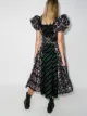 Chopova Lowena patchwork tartan midi dress