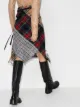 Marine Serre patchwork tartan wrap skirt