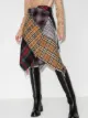 Image 2 of Marine Serre patchwork tartan wrap skirt