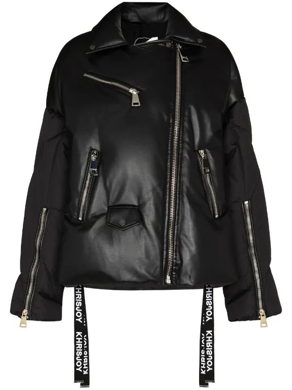 puffer biker jacket