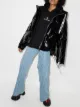 Khrisjoy padded crocodile-effect short coat