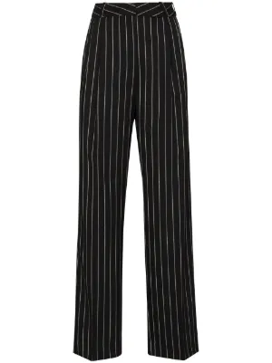 white pinstripe trousers womens