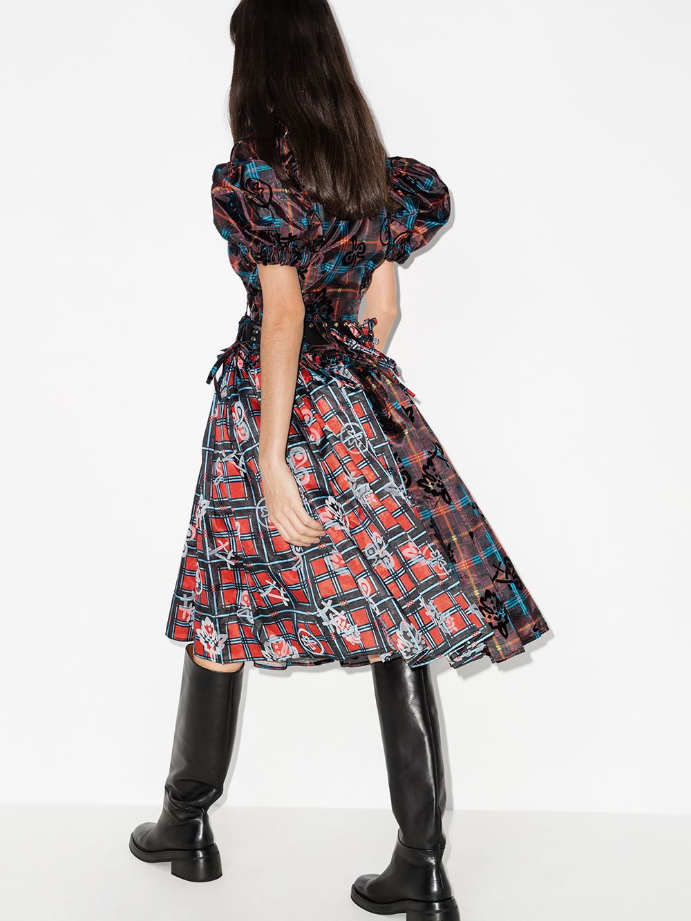 фото Chopova lowena bula flocked checked dress