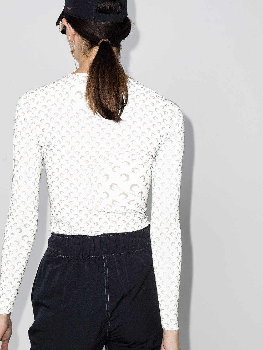 Marine Serre crescent-moon Reflective Top - Farfetch