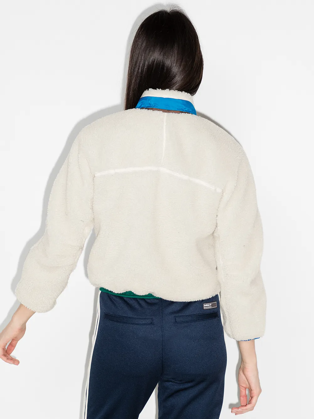 Shop Denimist contrast-detailing fleece 