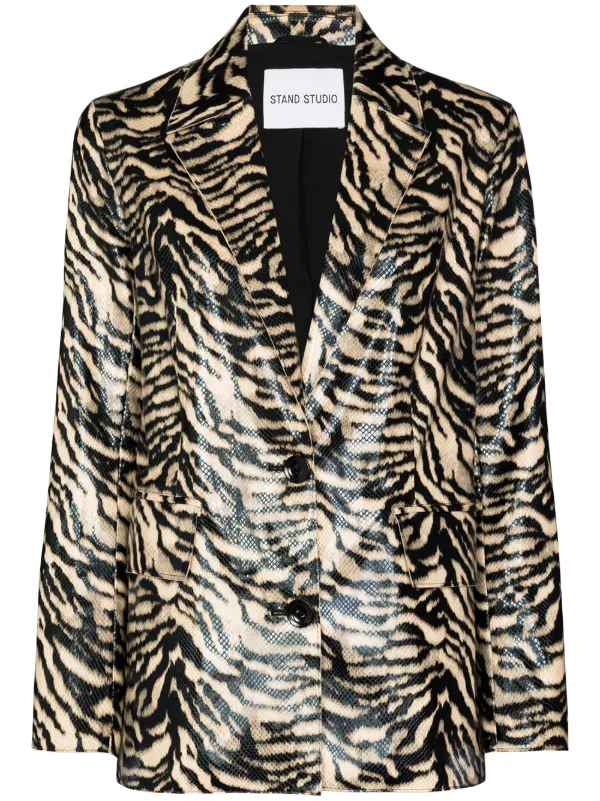 zebra print blazer