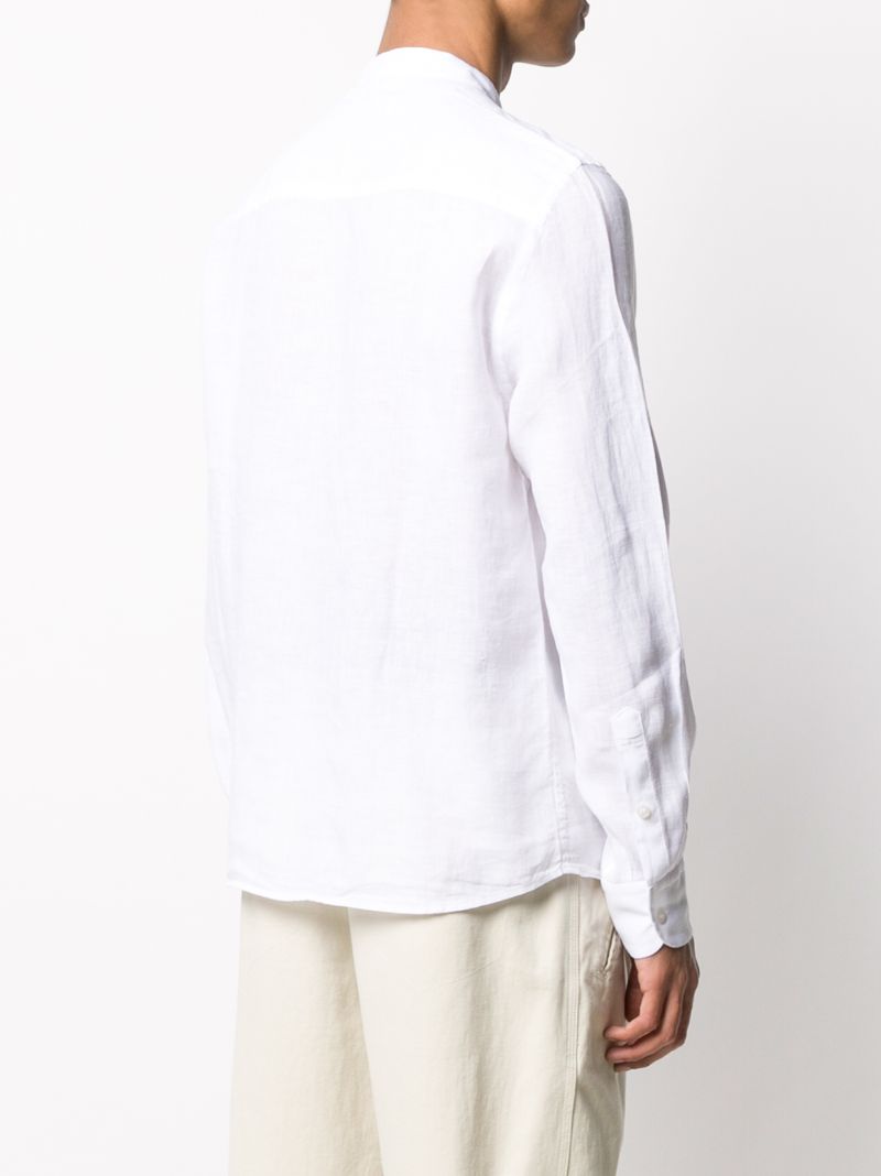 Shop Peuterey Band Collar Shirt In White