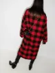 R13 plaid check print overshirt coat
