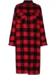 Image 1 of R13 plaid check print overshirt coat