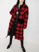 Image 2 of R13 plaid check print overshirt coat