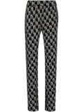 We11done monogram knitted trousers - Black