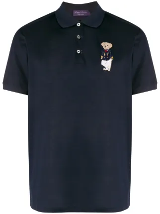 Polo con parche de oso Ralph Lauren Purple Label por 410€ - Compra online  SS20 - Devolución gratuita y pago seguro