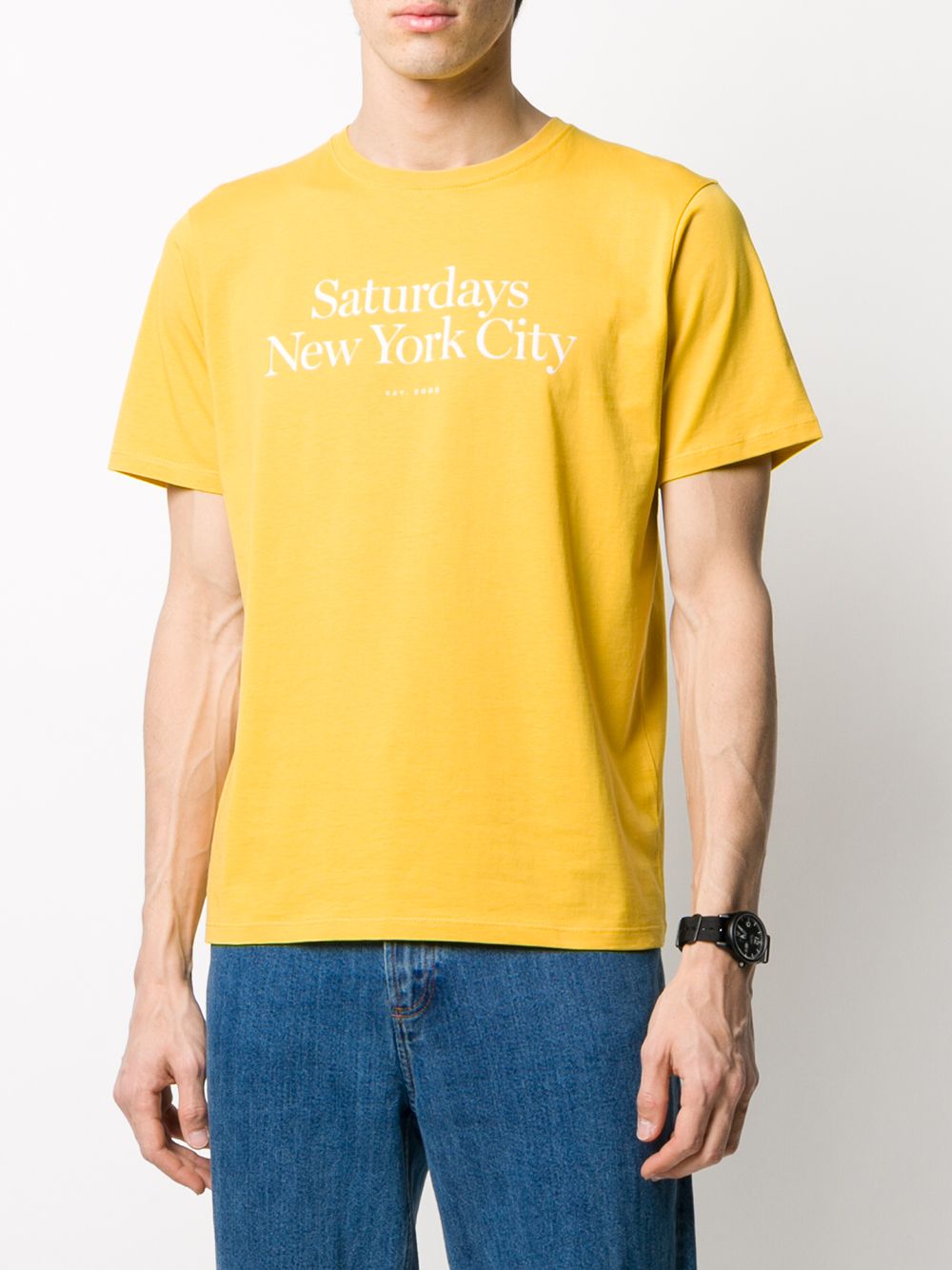 фото Saturdays nyc logo print t-shirt