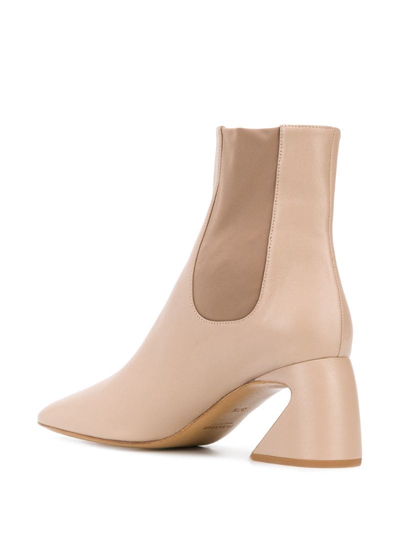 Shop Jil Sander Curved Ankle Boots In Neutrals