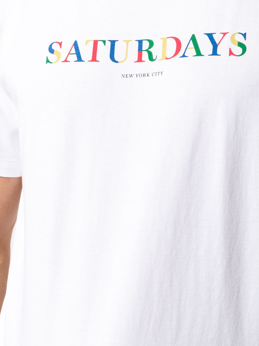 фото Saturdays nyc logo print t-shirt