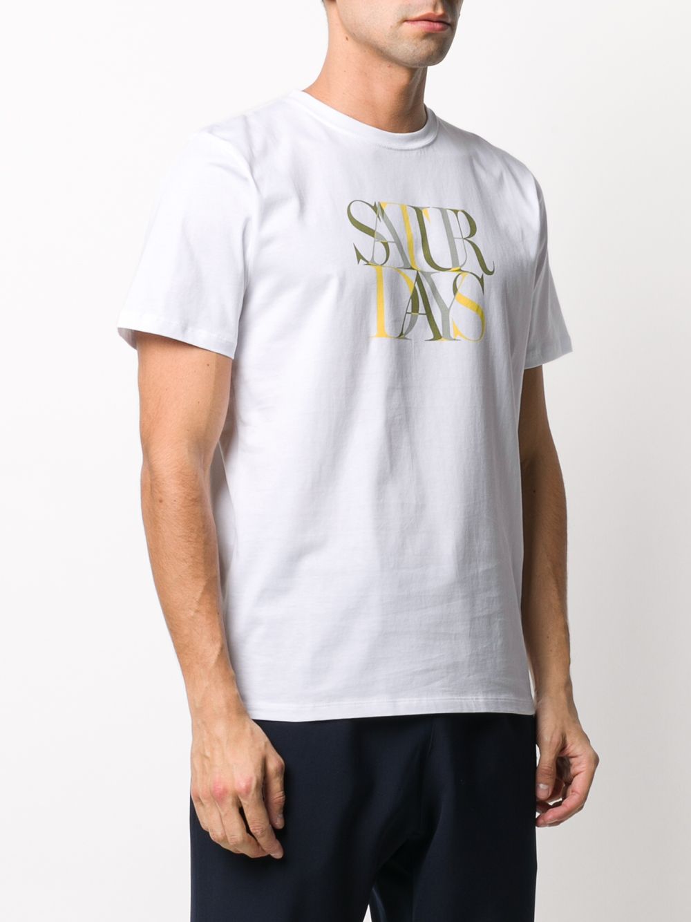 фото Saturdays nyc logo print t-shirt