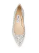 Jimmy Choo Romy glitter-embellished ballerina shoes