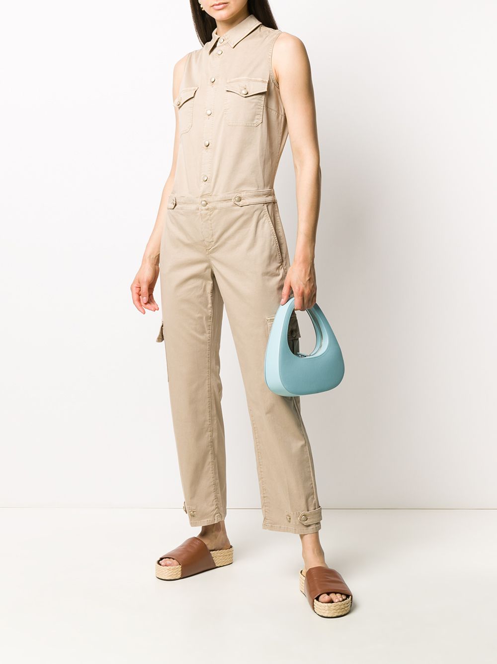 sleeveless utility jumpsuit