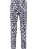 Prada graphic print cropped trousers - Blue