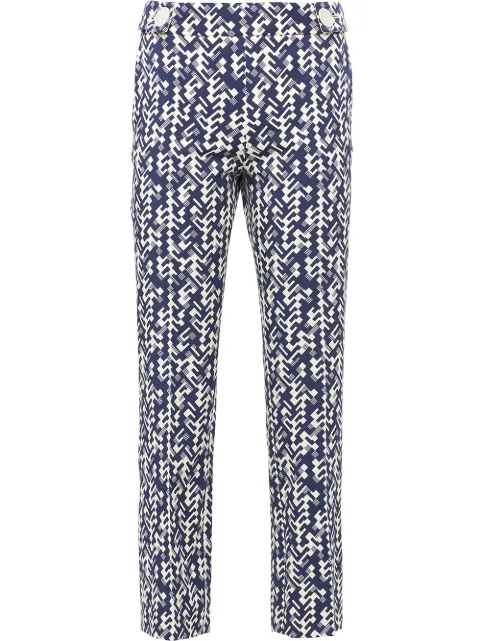 Prada graphic print cropped trousers