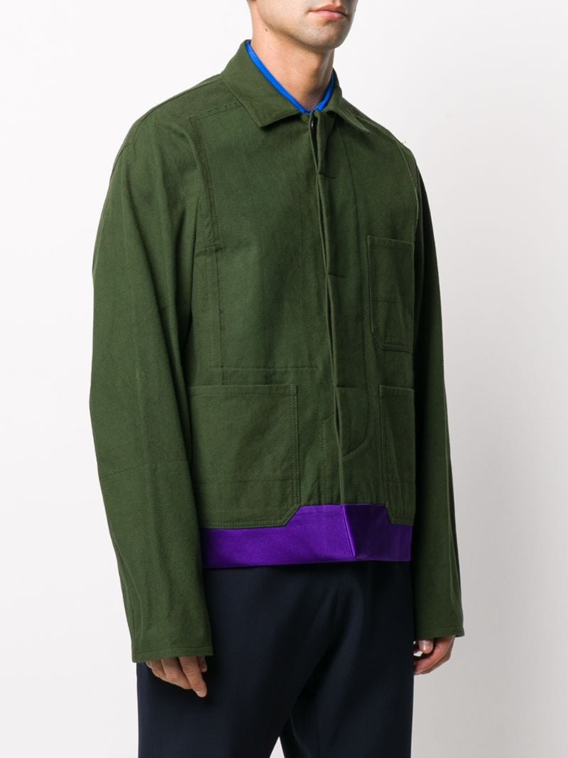 Shop Haider Ackermann Boxy Shirt Jacket In Green