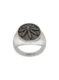 DE JAEGHER silver crystal leaves ring - Metallic