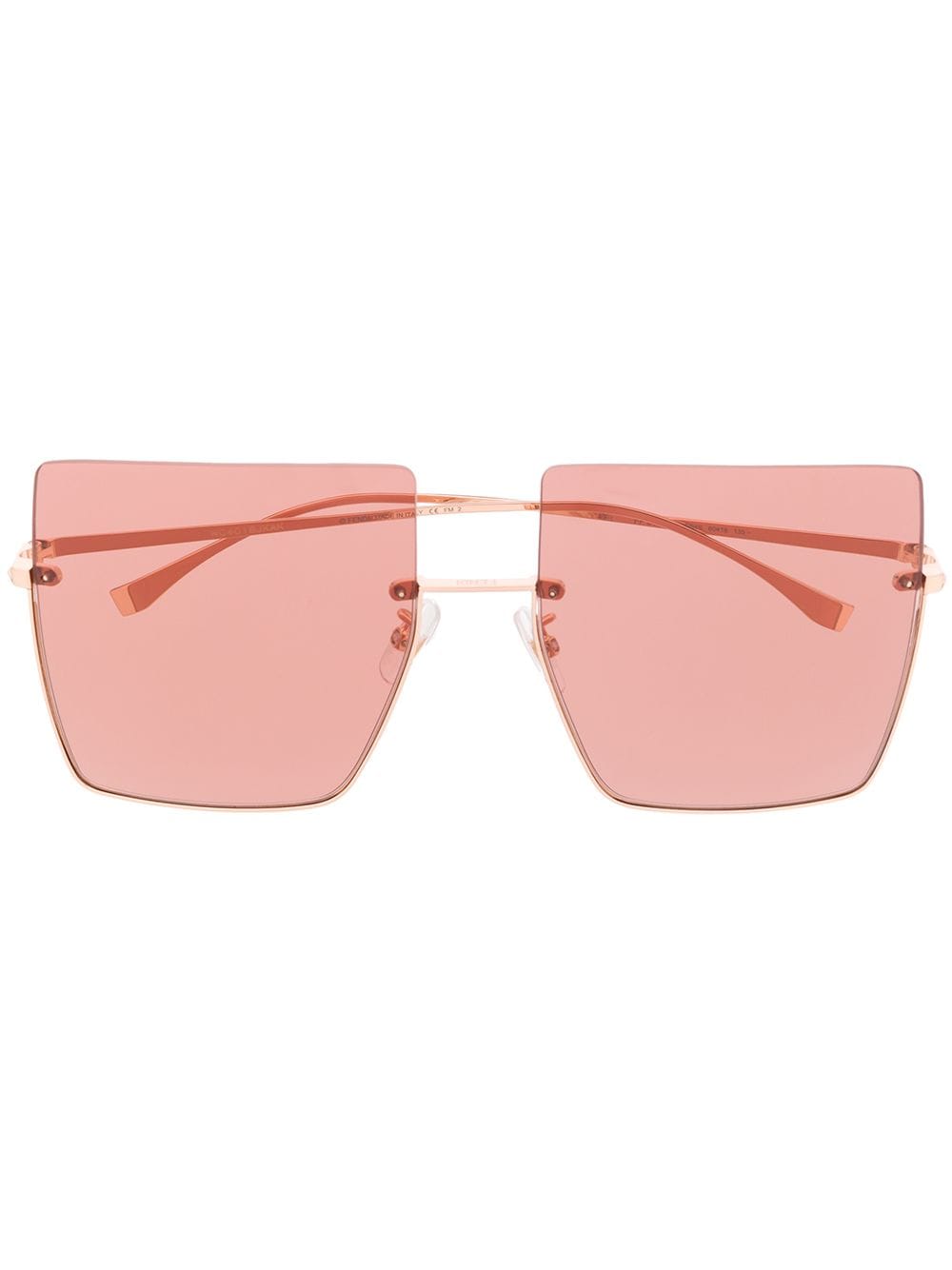 Fendi Oversized Frame Tinted Sunglasses In Pink