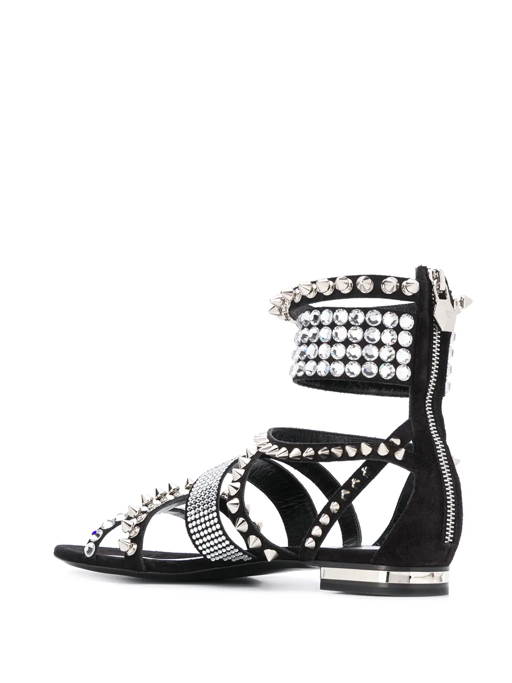 Philipp Plein Sandalen met studs Zwart