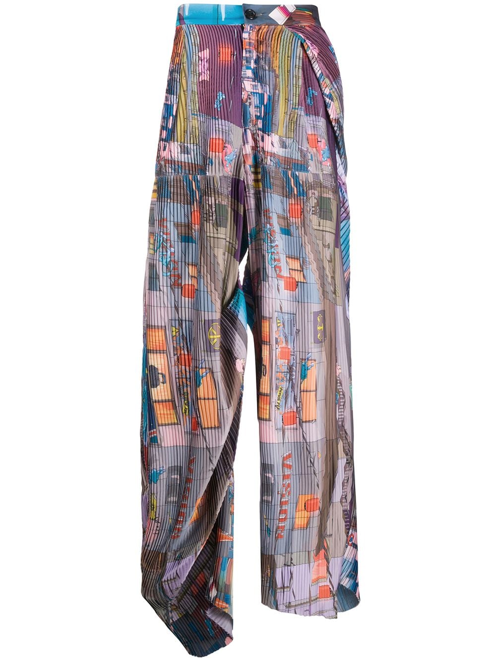 фото Duoltd плиссированные брюки широкого кроя