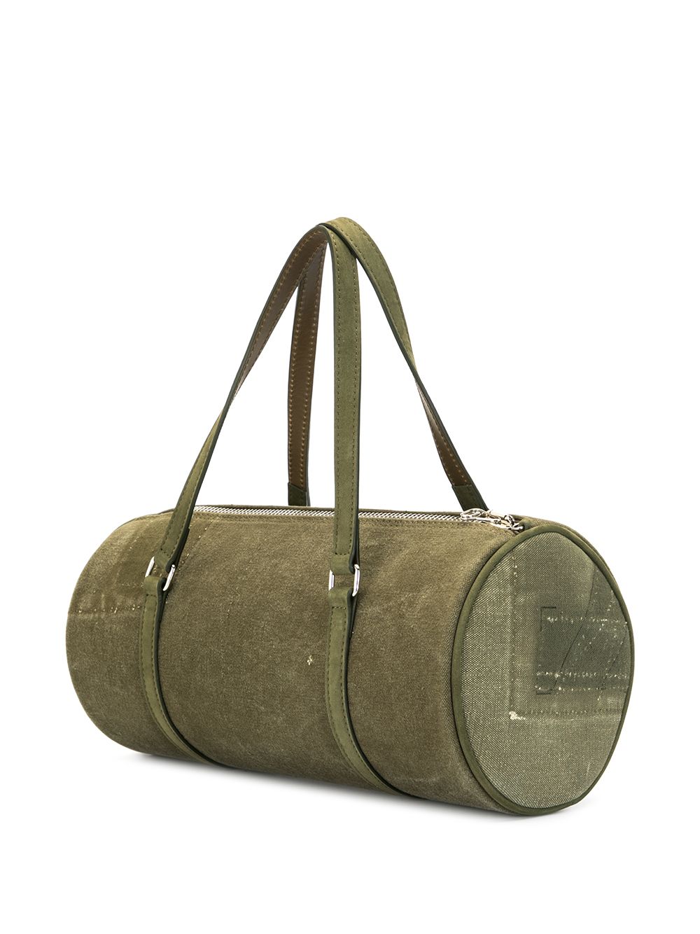 Readymade Papillon Upcycled Cotton Barrel Bag In Green | ModeSens