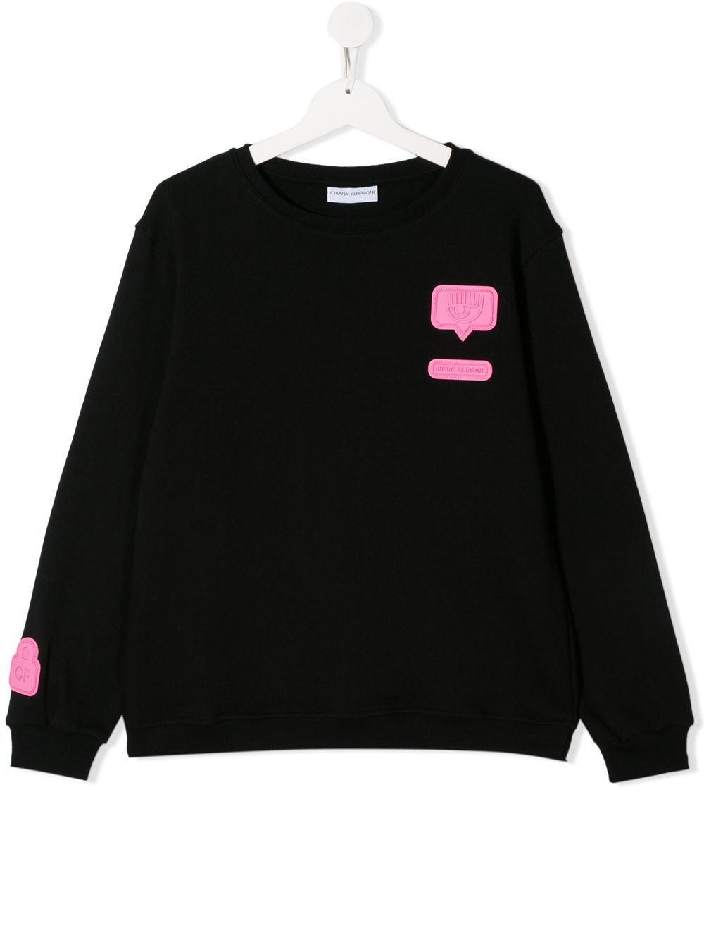 фото Chiara ferragni kids teen silicon patch sweatshirt