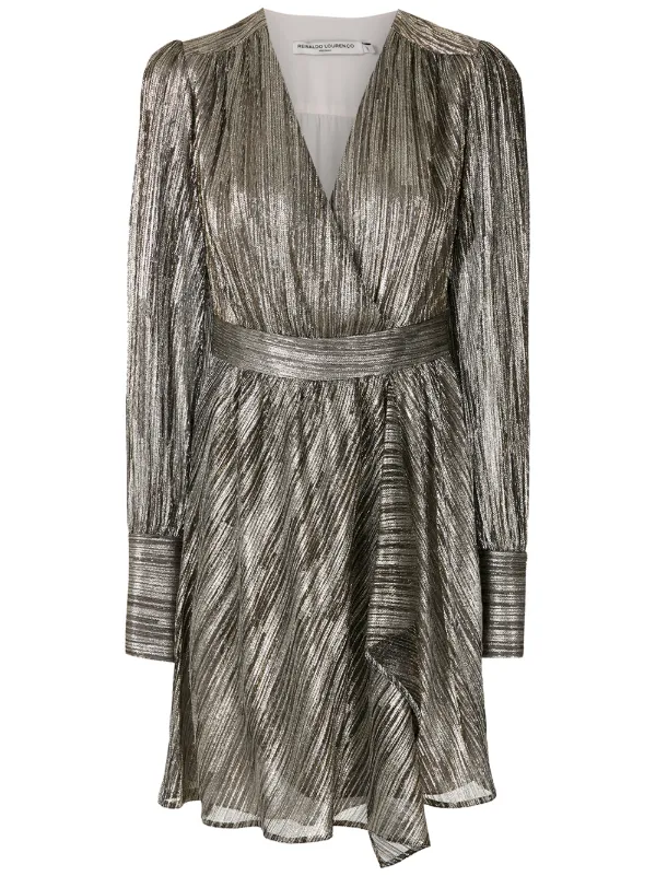 metallic short dress