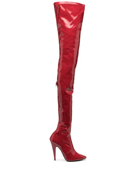 saint laurent aylah over the knee boots