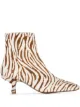 Image 1 of BY FAR Zebrina 50 mm pony hair ankle boots