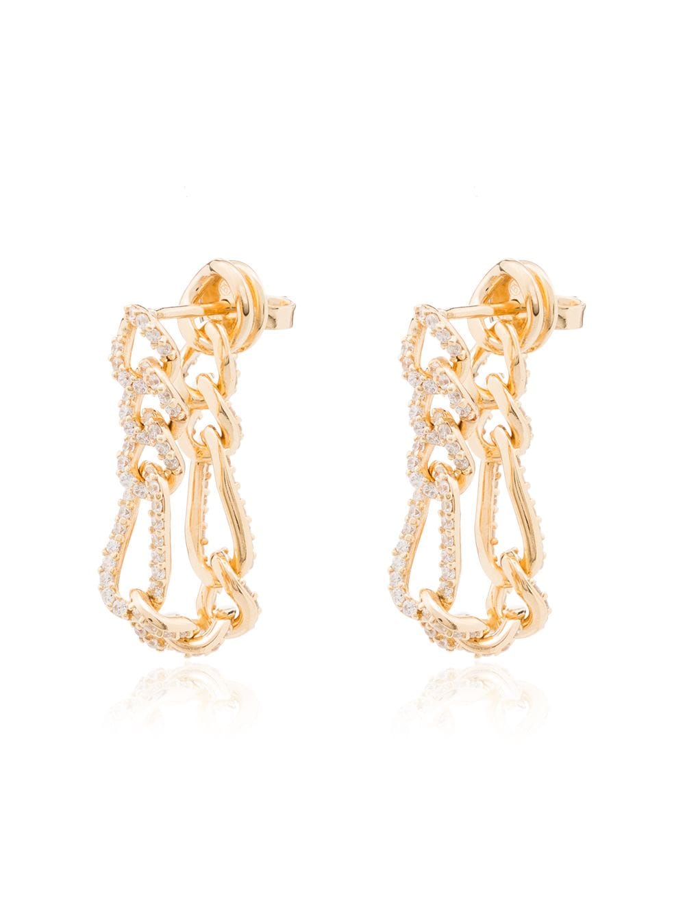 18kt gold-plated crystal earrings