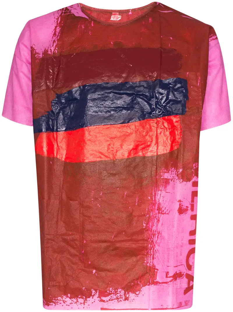 Raf Simons Hand-painted Hospital Shirt In Pink | ModeSens