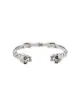 Image 1 of Alexander McQueen Twin skull-motif textured bracelet