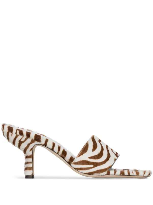 zebra print mules