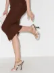BY FAR Gina 100mm chain-trim sandals