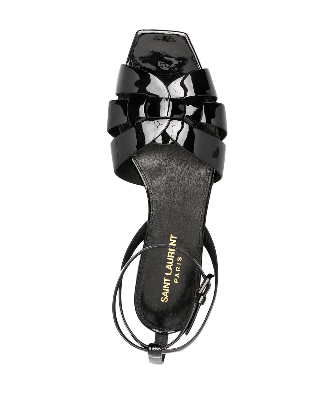 Saint Laurent Tribute Patent Leather Sandals - Farfetch