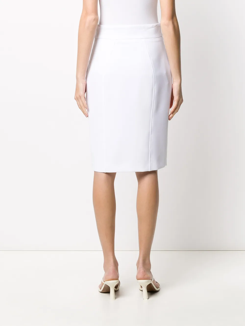 Moschino High waist kokerrok Wit
