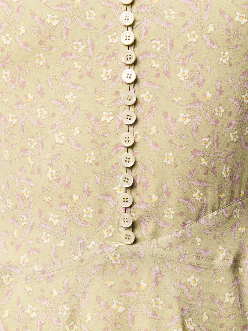 CHLOÉ FLORAL-PRINT PUFF-SLEEVE DRESS