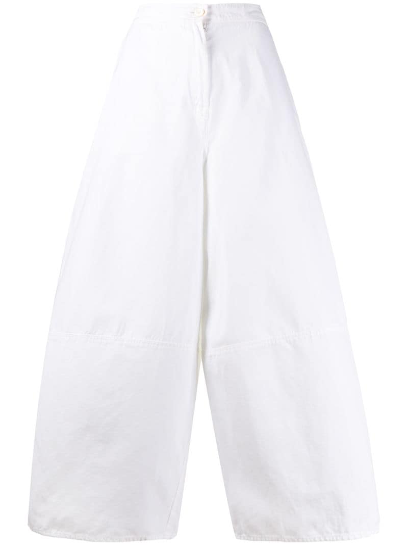 Stefano Mortari Wide Leg Trousers In White