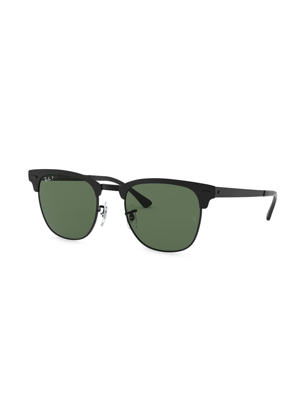 Shop Ray Ban Rb3716 Clubmaster Sunglasses In Black
