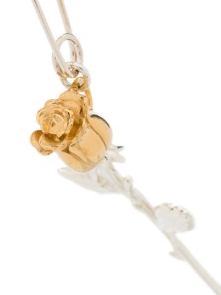 silver rose charm earring展示图